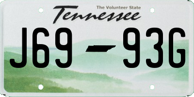 TN license plate J6993G