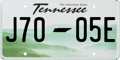 TN license plate J7005E