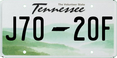 TN license plate J7020F