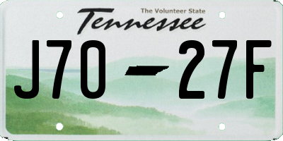TN license plate J7027F
