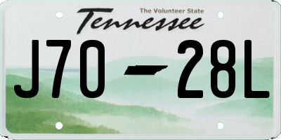TN license plate J7028L