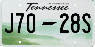 TN license plate J7028S