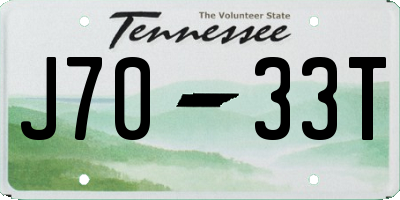 TN license plate J7033T