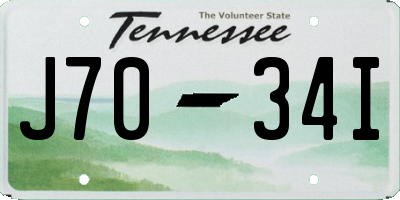 TN license plate J7034I