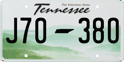 TN license plate J7038O