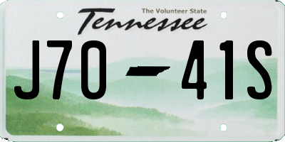 TN license plate J7041S