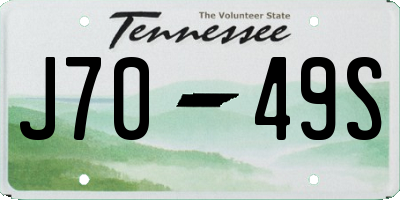 TN license plate J7049S