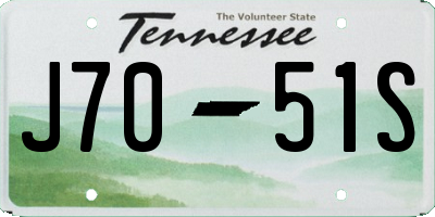 TN license plate J7051S