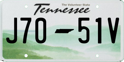 TN license plate J7051V