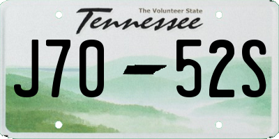 TN license plate J7052S