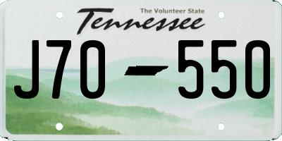 TN license plate J7055O