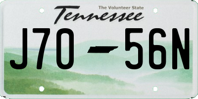 TN license plate J7056N