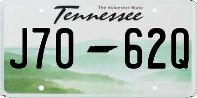 TN license plate J7062Q
