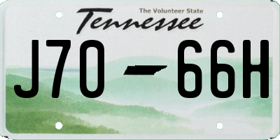TN license plate J7066H