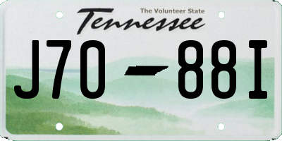 TN license plate J7088I