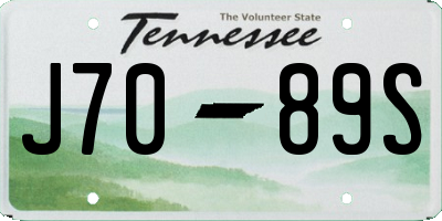 TN license plate J7089S