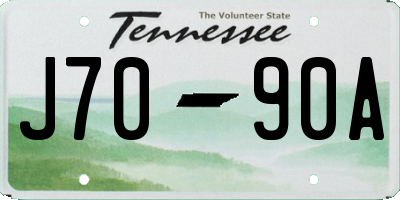 TN license plate J7090A