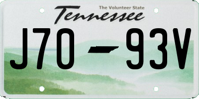 TN license plate J7093V