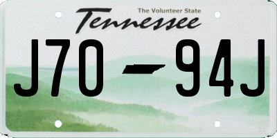 TN license plate J7094J