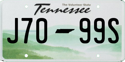 TN license plate J7099S