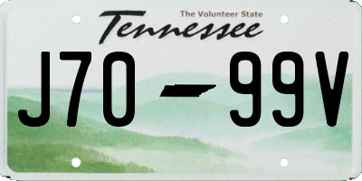 TN license plate J7099V