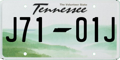 TN license plate J7101J