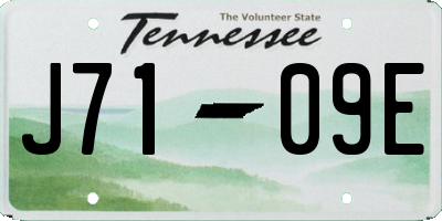TN license plate J7109E