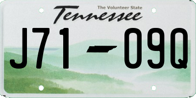 TN license plate J7109Q