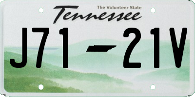 TN license plate J7121V