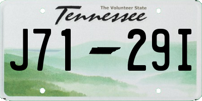 TN license plate J7129I