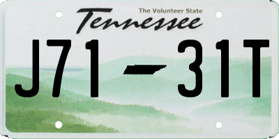 TN license plate J7131T