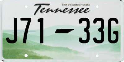 TN license plate J7133G