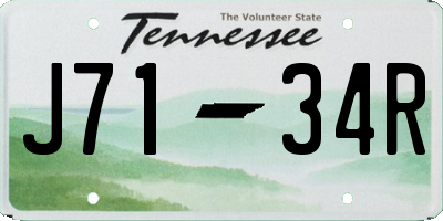 TN license plate J7134R