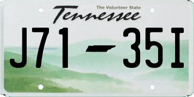 TN license plate J7135I