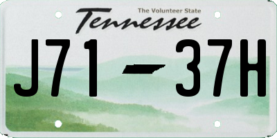 TN license plate J7137H