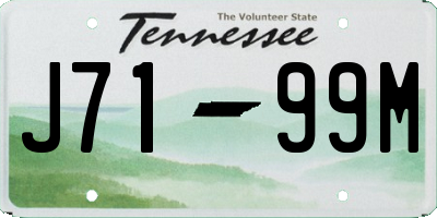 TN license plate J7199M