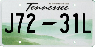 TN license plate J7231L