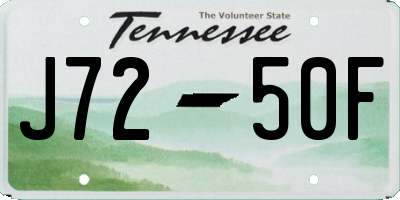 TN license plate J7250F