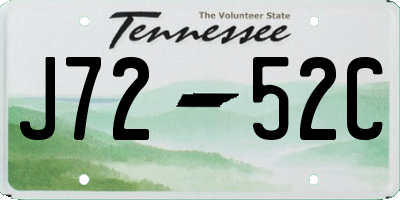 TN license plate J7252C