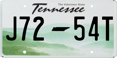 TN license plate J7254T