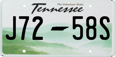 TN license plate J7258S