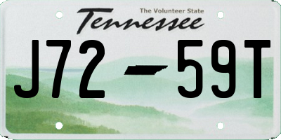 TN license plate J7259T