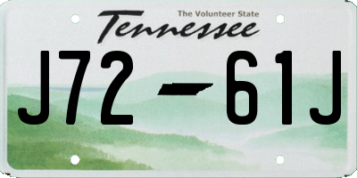 TN license plate J7261J