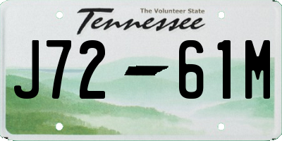TN license plate J7261M