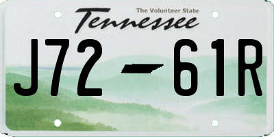 TN license plate J7261R