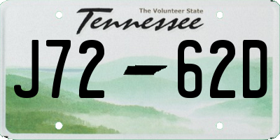 TN license plate J7262D