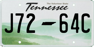 TN license plate J7264C