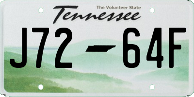 TN license plate J7264F