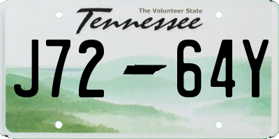 TN license plate J7264Y