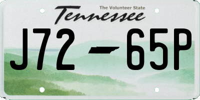 TN license plate J7265P